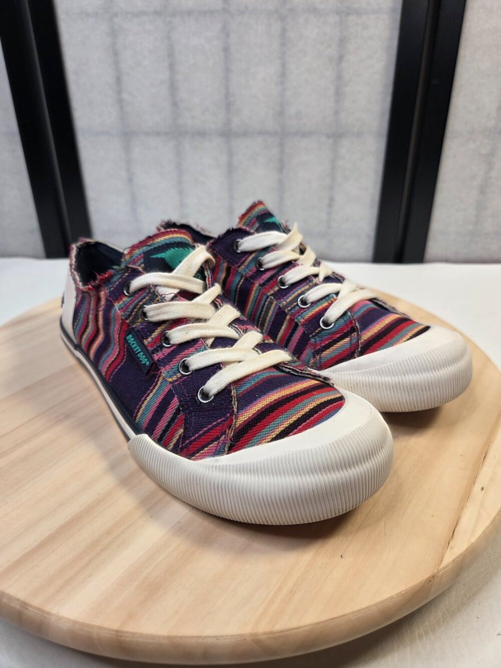 Rocket Dog Jazzin' Purple Multicolor Lace-up Sneakers Women US 9 - Picture 2 of 10